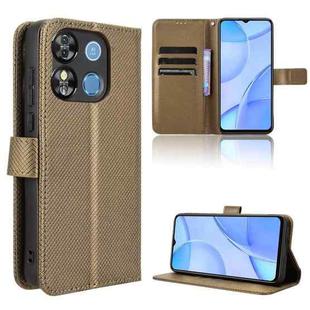 For Oukitel C57S Diamond Texture Leather Phone Case(Brown)