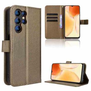 For Oukitel C1 / C1 Pro Diamond Texture Leather Phone Case(Brown)