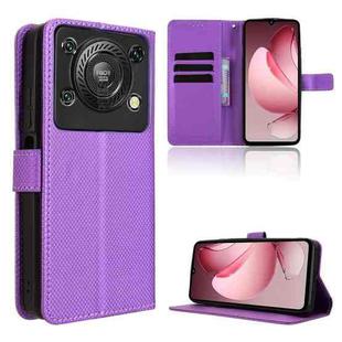 For Oukitel C60 / C60 Pro Diamond Texture Leather Phone Case(Purple)