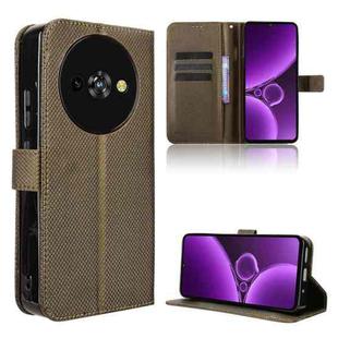 For Oukitel C59 / C59 Pro Diamond Texture Leather Phone Case(Brown)