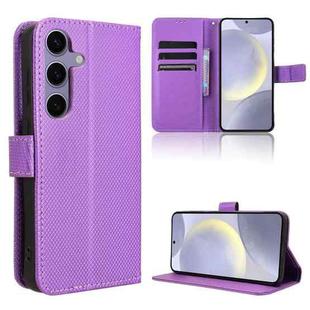 For Samsung Galaxy S24 5G Diamond Texture Leather Phone Case(Purple)