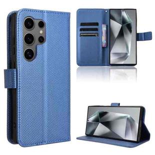 For Samsung Galaxy S24 Ultra 5G Diamond Texture Leather Phone Case(Blue)