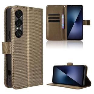 For Sony Xperia 1 VII Diamond Texture Leather Phone Case(Brown)