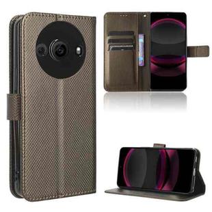 For Sharp Aquos R8 Pro / Leica Leitz Phone 3 Diamond Texture Leather Phone Case(Brown)