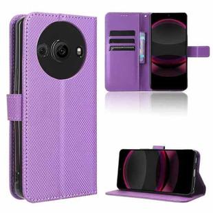 For Sharp Aquos R8 Pro / Leica Leitz Phone 3 Diamond Texture Leather Phone Case(Purple)