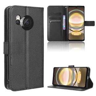 For Sharp Aquos R8 Diamond Texture Leather Phone Case(Black)