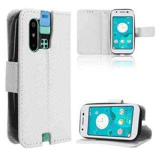 For Sharp Mamorino6 Diamond Texture Leather Phone Case(White)