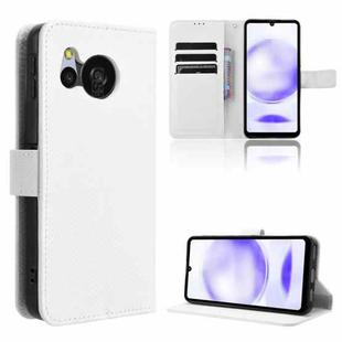 For Sharp Aquos Sense8 Diamond Texture Leather Phone Case(White)