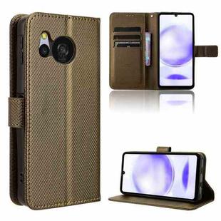 For Sharp Aquos Sense8 Diamond Texture Leather Phone Case(Brown)