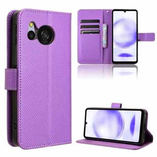 For Sharp Aquos Sense8 Diamond Texture Leather Phone Case(Purple)