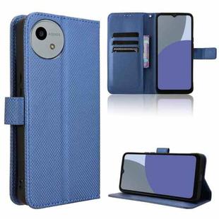 For Sharp Aquos wish4 Diamond Texture Leather Phone Case(Blue)