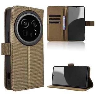 For Sharp Aquos R9 Pro Diamond Texture Leather Phone Case(Brown)