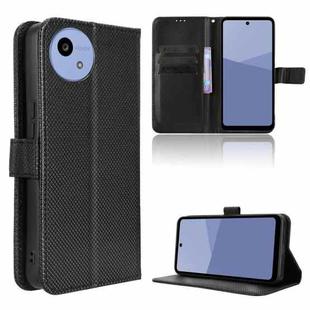 For Sharp Aquos wish5 Diamond Texture Leather Phone Case(Black)