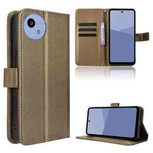 For Sharp Aquos wish5 Diamond Texture Leather Phone Case(Brown)