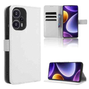 For Xiaomi Poco F5 5G Diamond Texture Leather Phone Case(White)