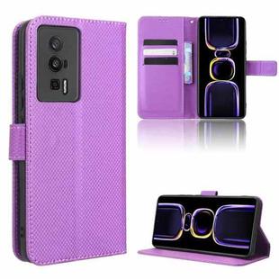 For Xiaomi Poco F5 Pro / Redmi K60 5G Diamond Texture Leather Phone Case(Purple)