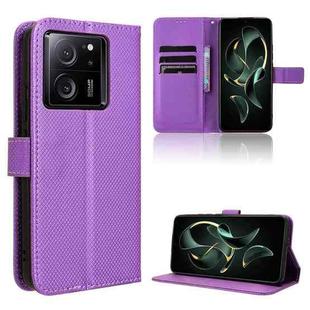 For Xiaomi 13T / 13T Pro Diamond Texture Leather Phone Case(Purple)