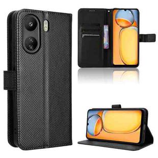 For Xiaomi Redmi 13C 4G / Poco C65 4G Diamond Texture Leather Phone Case(Black)