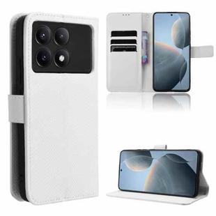 For Xiaomi Redmi K70E / Poco X6 Pro Diamond Texture Leather Phone Case(White)