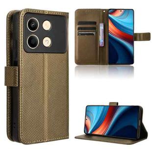 For Xiaomi Redmi Note 13R Pro 5G Diamond Texture Leather Phone Case(Brown)