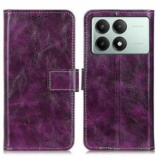 For Xiaomi Poco X6 Pro 5G/Redmi K70E Retro Crazy Horse Texture Leather Phone Case(Purple)