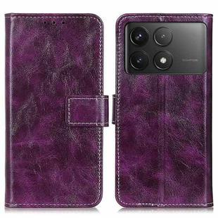 For Xiaomi Redmi K70 5G / K70 Pro 5G Retro Crazy Horse Texture Leather Phone Case(Purple)