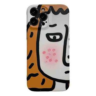 For iPhone 14 Pro Max Face Couple Pattern IMD Matte TPU Phone Case(Girl)