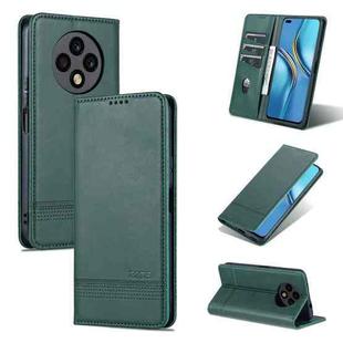 For Huawei Enjoy 60 Pro AZNS Magnetic Calf Texture Flip Leather Phone Case(Dark Green)
