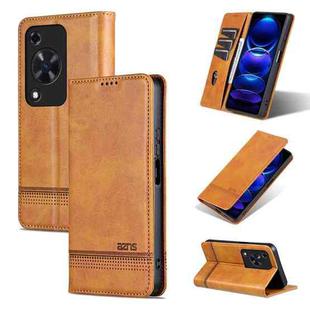 For Huawei Enjoy 70 AZNS Magnetic Calf Texture Flip Leather Phone Case(Light Brown)