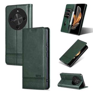 For Huawei Maimang 30 AZNS Magnetic Calf Texture Flip Leather Phone Case(Dark Green)