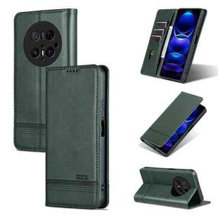 For Huawei Mate 70 Pro / 70 Pro+ AZNS Magnetic Calf Texture Flip Leather Phone Case(Dark Green)