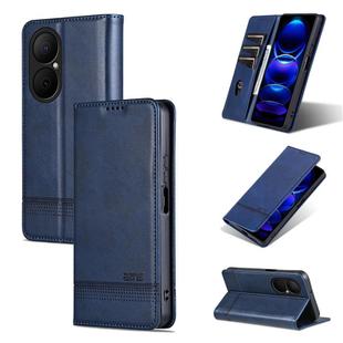 For Huawei Enjoy 80 AZNS Magnetic Calf Texture Flip Leather Phone Case(Dark Blue)