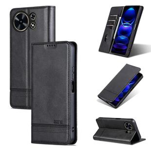 For Huawei Maimang 40 5G AZNS Magnetic Calf Texture Flip Leather Phone Case(Black)