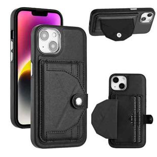 For iPhone 13 Shockproof Leather Phone Case with Card Holder(Black)