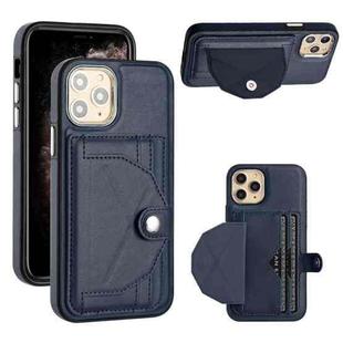 For iPhone 11 Pro Shockproof Leather Phone Case with Card Holder(Blue)