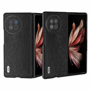 For vivo X Fold2 ABEEL Retro Litchi Texture PU Phone Case(Black)