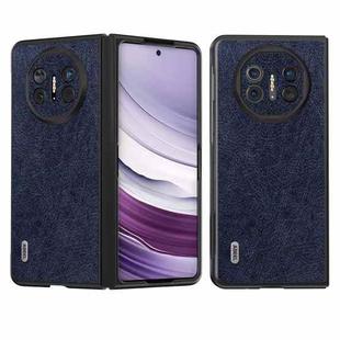 For Huawei Mate X5 ABEEL Retro Litchi Texture PU Phone Case(Blue)