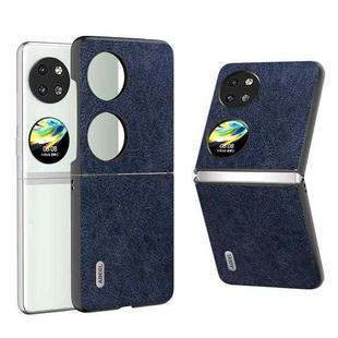 For Huawei P60 Pocket ABEEL Retro Litchi Texture PU Phone Case(Blue)