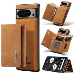 For Google Pixel 8 Pro DG.MING M1 Series 3-Fold Multi Card Wallet + Magnetic Phone Case(Brown)