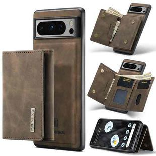 For Google Pixel 8 Pro DG.MING M1 Series 3-Fold Multi Card Wallet + Magnetic Phone Case(Coffee)