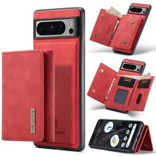 For Google Pixel 8 Pro DG.MING M1 Series 3-Fold Multi Card Wallet + Magnetic Phone Case(Red)