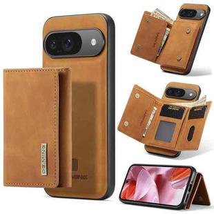 For Google Pixel 9 / 9 Pro DG.MING M1 Series 3-Fold Multi Card Wallet + Magnetic Phone Case(Brown)