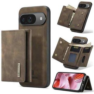 For Google Pixel 9 / 9 Pro DG.MING M1 Series 3-Fold Multi Card Wallet + Magnetic Phone Case(Coffee)