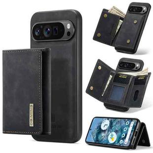 For Google Pixel 9 Pro XL DG.MING M1 Series 3-Fold Multi Card Wallet + Magnetic Phone Case(Black)