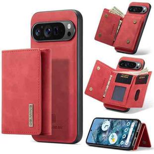 For Google Pixel 9 Pro XL DG.MING M1 Series 3-Fold Multi Card Wallet + Magnetic Phone Case(Red)