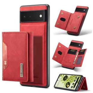 For Google Pixel 6 DG.MING M2 Series 3-Fold Multi Card Bag + Magnetic Phone Case(Red)