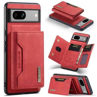 For Google Pixel 8A DG.MING M2 Series 3-Fold Multi Card Bag + Magnetic Phone Case(Red)