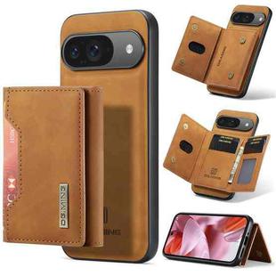 For Google Pixel 9 / 9 Pro DG.MING M2 Series 3-Fold Multi Card Bag + Magnetic Phone Case(Brown)