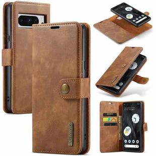 For Google Pixel 8 Pro DG.MING Crazy Horse Texture Detachable Magnetic Leather Phone Case(Brown)