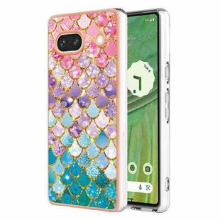 For Google Pixel 7a Electroplating IMD TPU Phone Case(Colorful Scales)